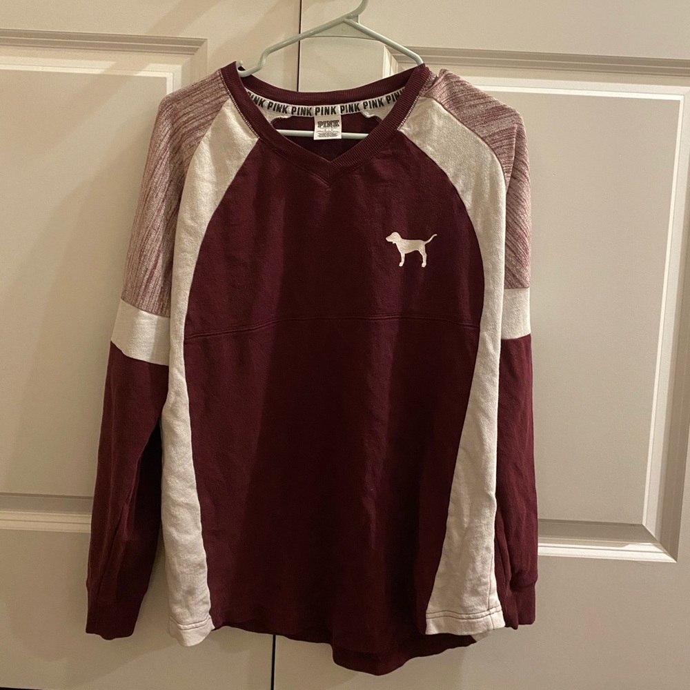 Burgundy Victoria’s Secret Pink Shirt